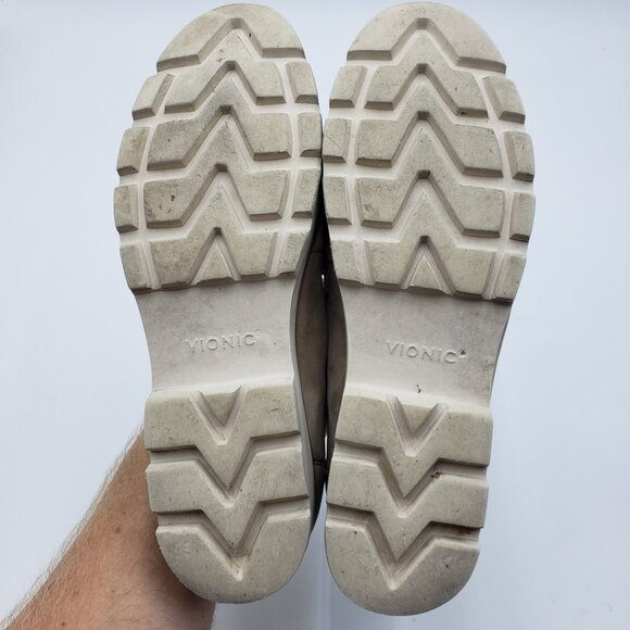 Vionic Cheryl Platform Penny Loafer Flats 9.5 Womens Shearling Slip On Tan - Picture 6 of 15